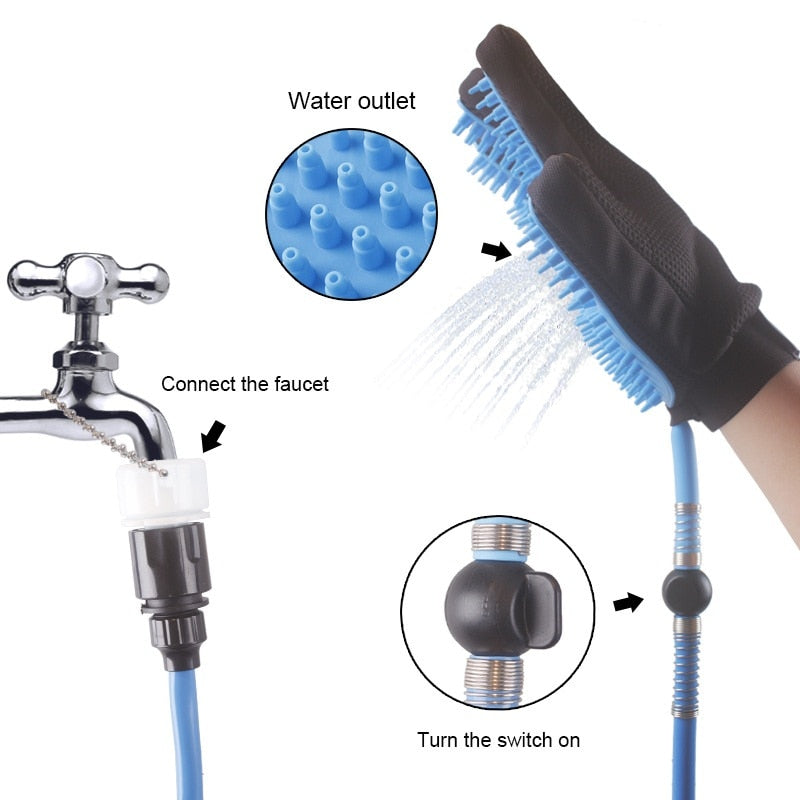 Ducha de Mano para Mascotas — Herramienta de Baño y Masaje para Perros y Gatos