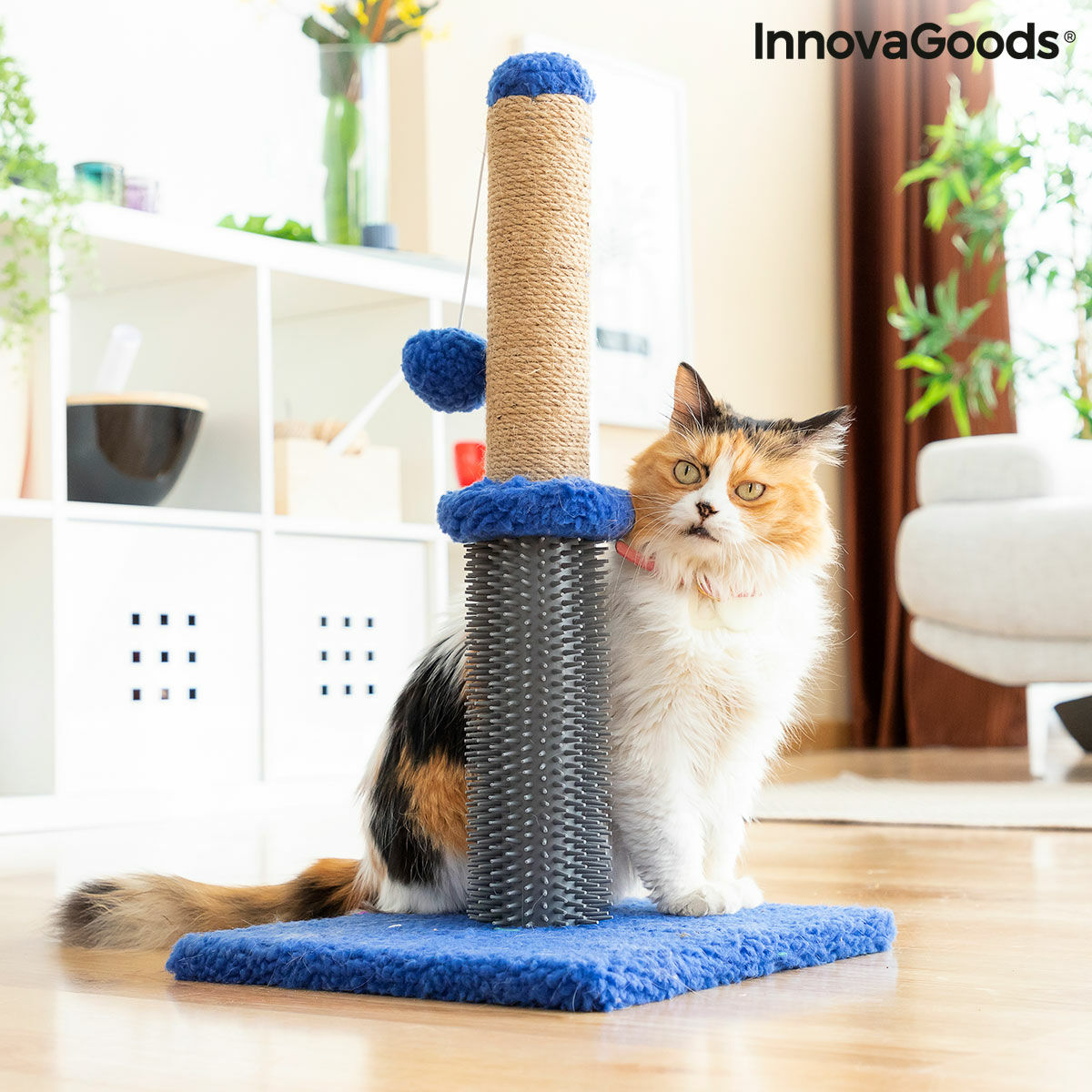 Poste Rascador y Masajeador para Gatos con Pelota — Miausage InnovaGoods