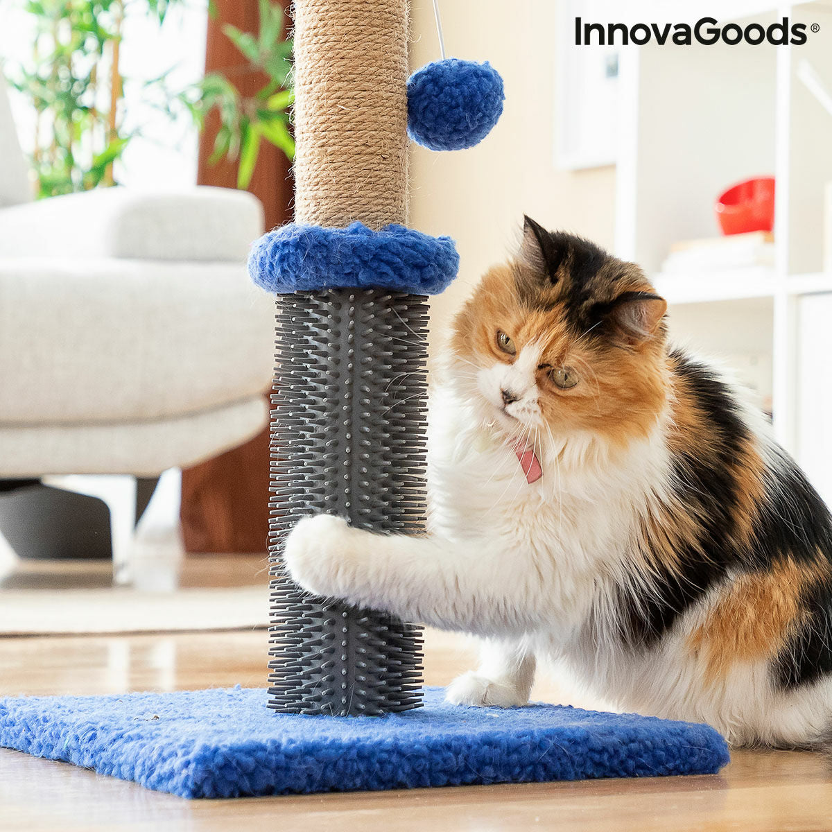Poste Rascador y Masajeador para Gatos con Pelota — Miausage InnovaGoods