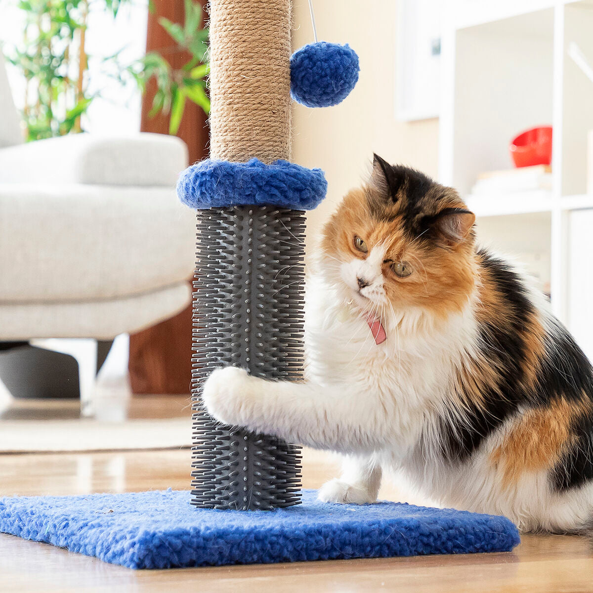Poste Rascador y Masajeador para Gatos con Pelota — Miausage InnovaGoods