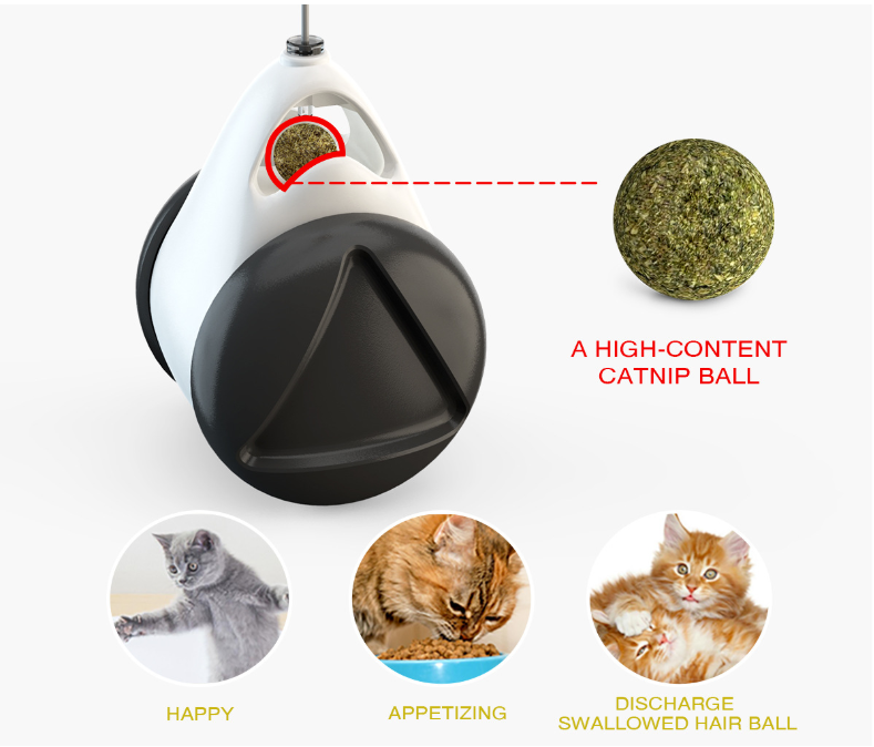 Juguete Tentetieso Giratorio con Pelota para Gatos