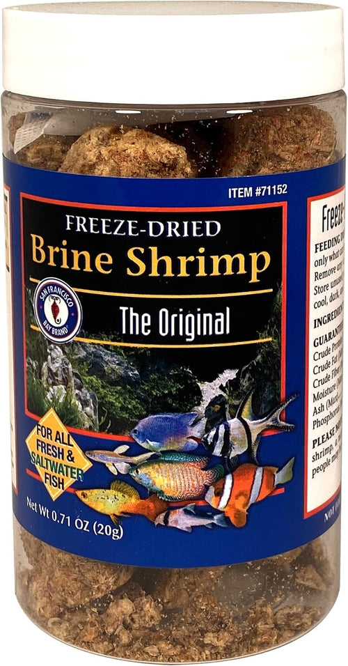 Fish Food Freeze Dried Brine Shrimp - 0.71 Oz (20G)