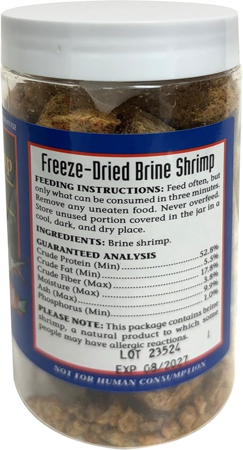 Fish Food Freeze Dried Brine Shrimp - 0.71 Oz (20G)